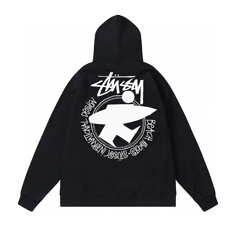 Худи Stussy Logo - Beach Roots "Black" фото № 2