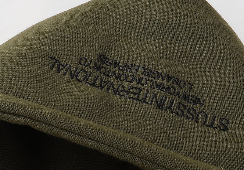 Худи Stussy With Text On The Hood "Khaki" фото № 7