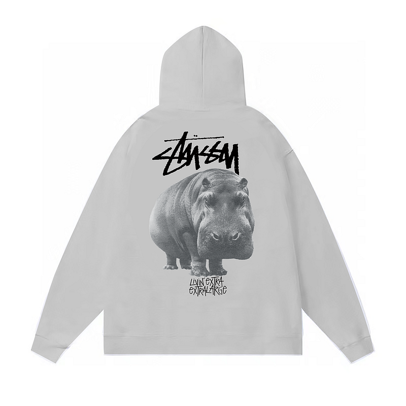 Худи Stussy Hippopotamus "Gray" фото № 2