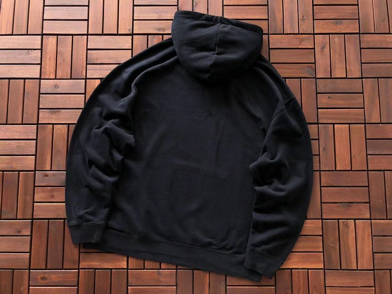 Худи Stussy Plain With Front Logo And Wide Pocket "Black" фото № 2