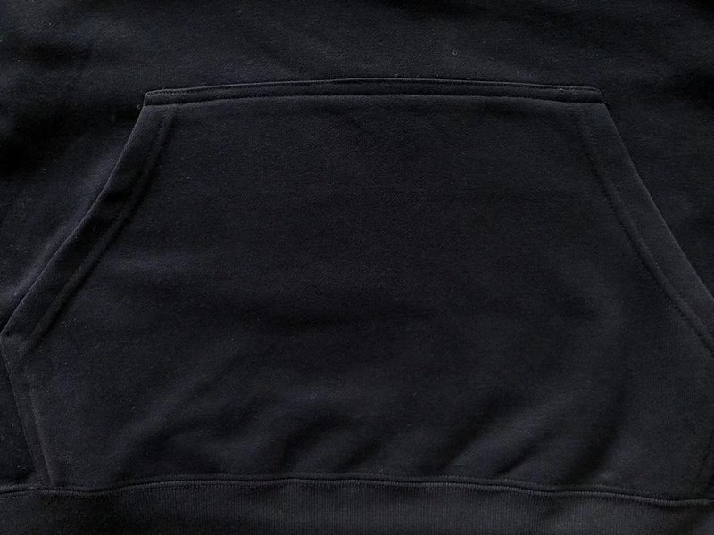 Худи Stussy Plain With Front Logo And Wide Pocket "Black" фото № 7