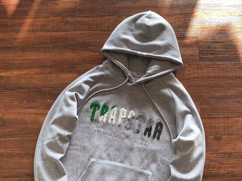 Худи Trapstar Embroidered Logo And Wide Front Pocket "Gray" фото № 2