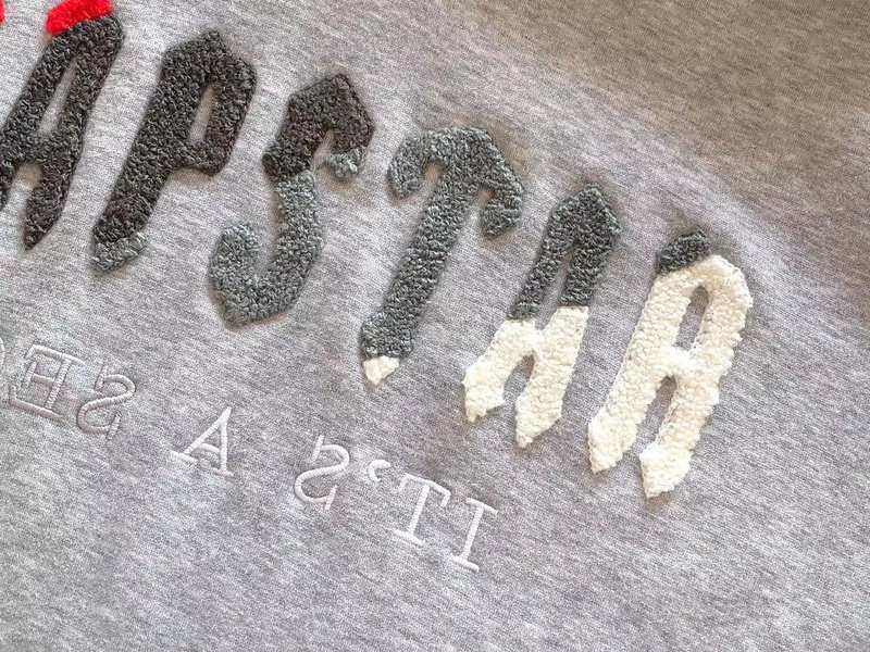 Худи Trapstar Wide Front Pocket And Multicolor Logo "Gray" фото № 3
