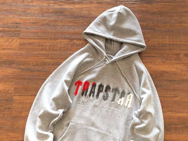 Худи Trapstar Wide Front Pocket And Multicolor Logo "Gray" фото № 2