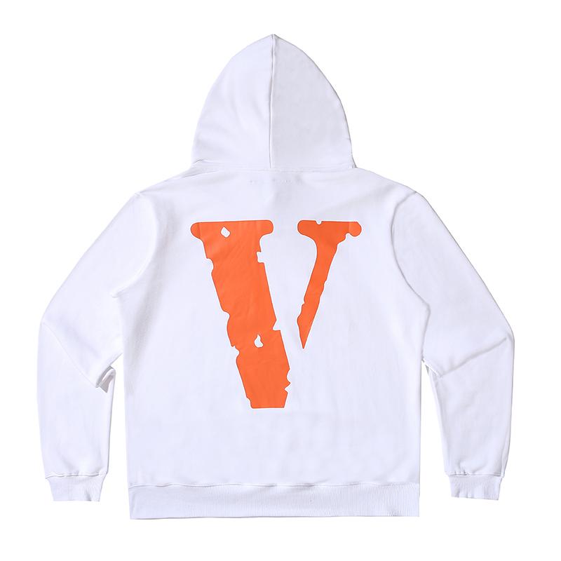 Худи Vlone Orange V Logo "White" фото № 2