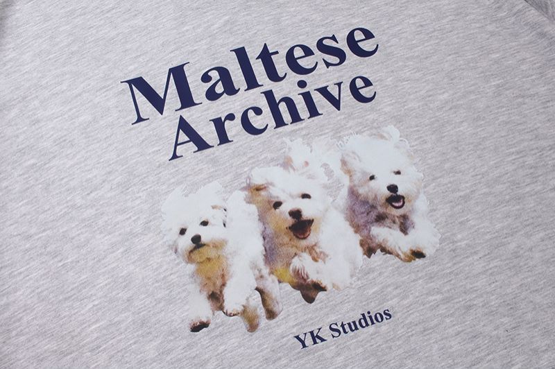 Худи Wai Kei Three Dogs Maltese Archive "Dark Gray" фото № 2