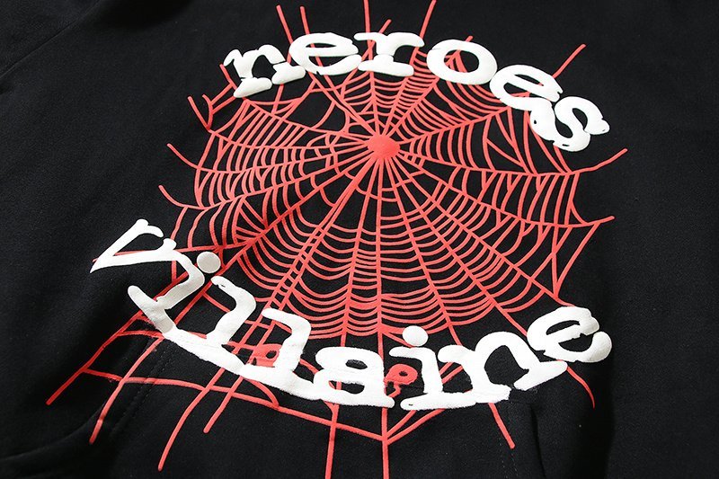 Худи Young Trug Sp5der 555555 X Four Caccus Spider Web "Black" фото № 8