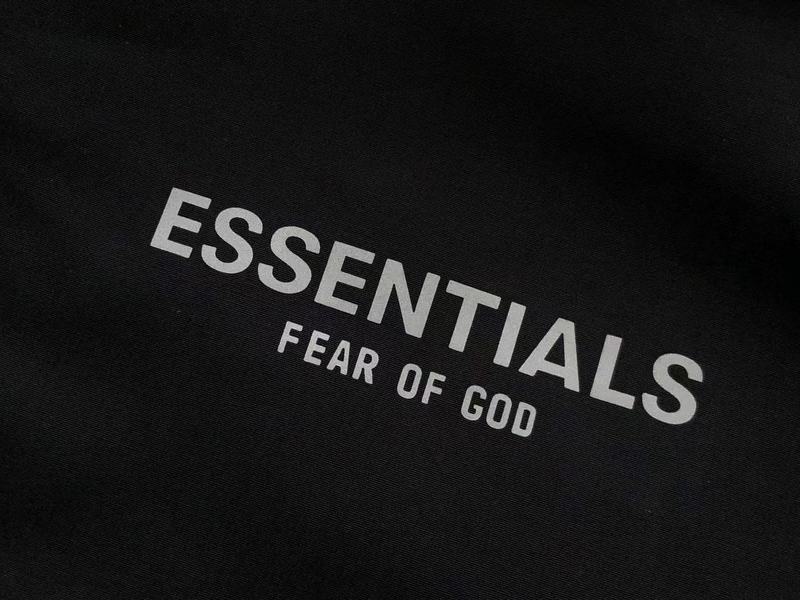 Ветровка Fear Of God Small Front Logo And Oblique Stripes "Black" фото № 4