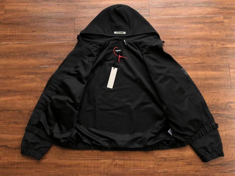 Ветровка Fear Of God Small Front Logo And Oblique Stripes "Black" фото № 8