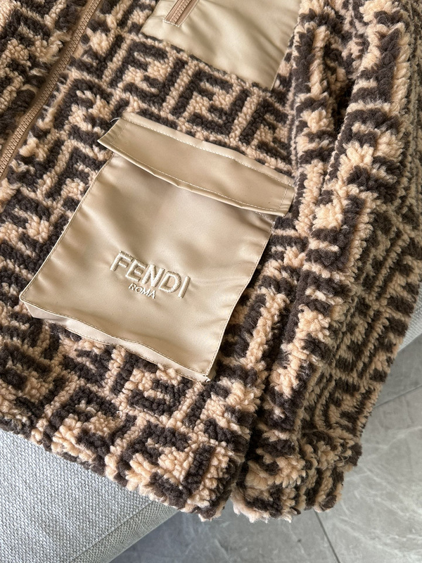 Куртка Fendi With Large Pockets "Brown/Beige" фото № 9