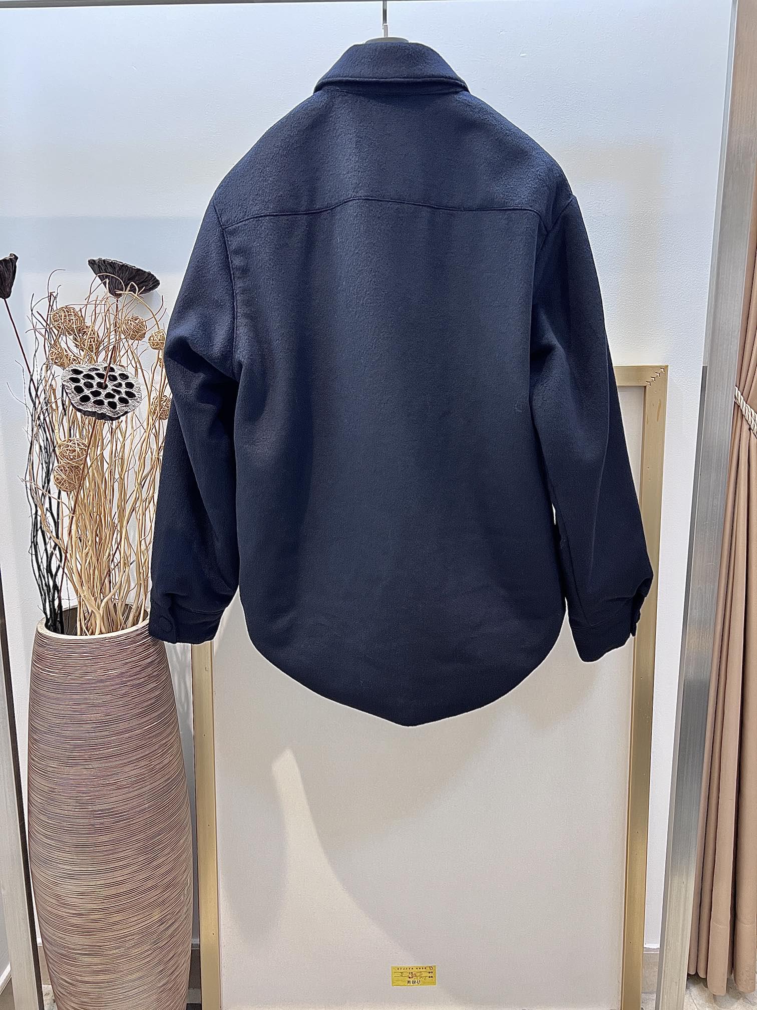 Куртка-рубашка Miu Miu Blank "Navy Blue" фото № 8