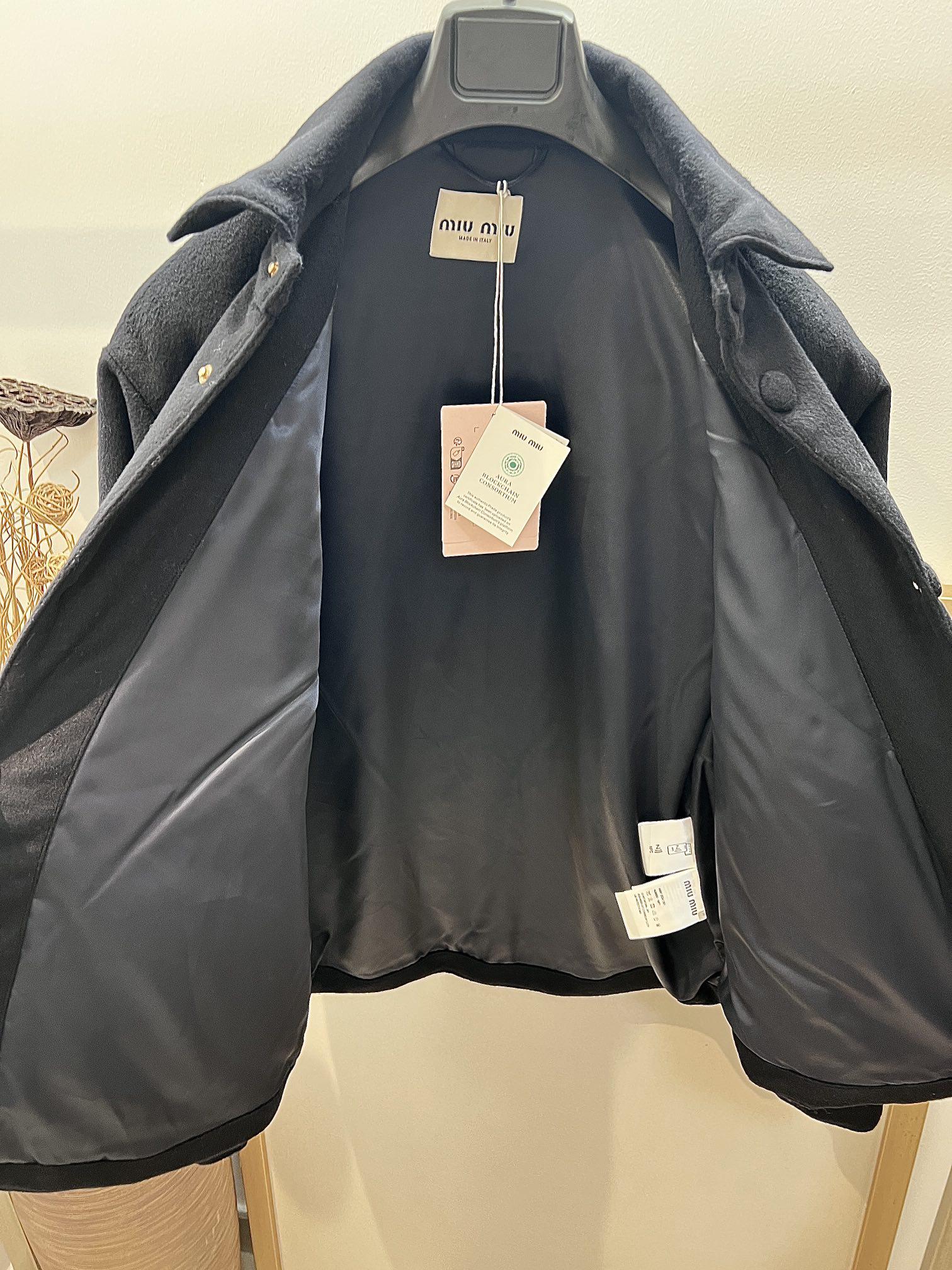 Куртка-рубашка Miu Miu Blank "Navy Blue" фото № 6