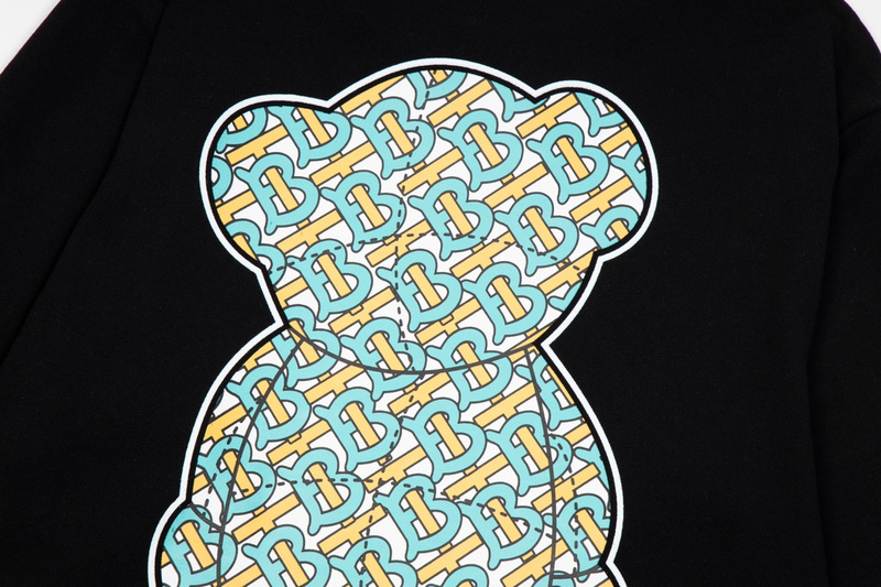 Лонгслив Burberry Branded Bear "Black" фото № 5