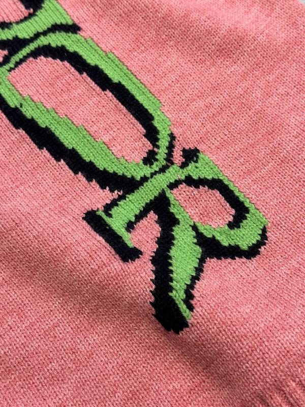 Лонгслив Christian Dior Logo From Top To Bottom "Pink" фото № 6