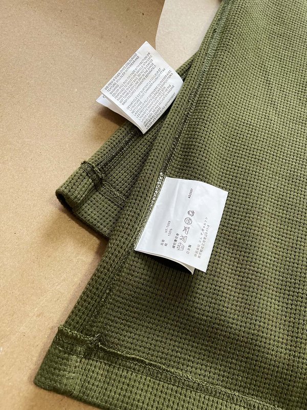 Лонгслив Сomme Des Garcons Long Inscription Back "Khaki" фото № 5