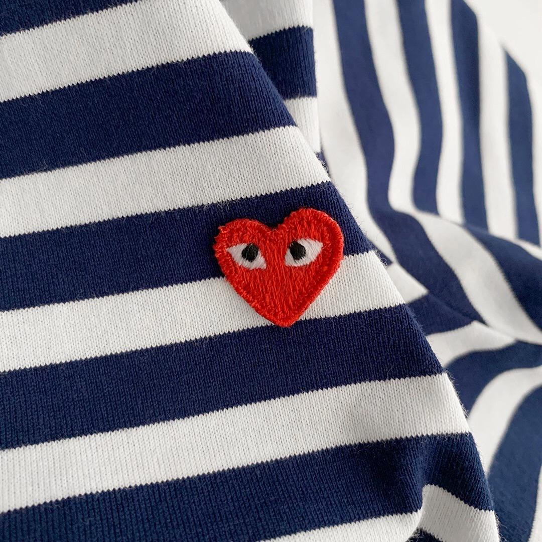 Лонгслив Comme des Garçons Play Small Red Heart "Navy Blue" фото № 6