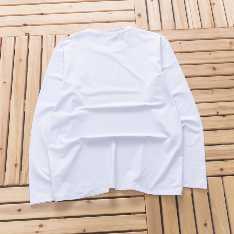 Футболка Moncler Long Sleeves Small Brand Logo "White" фото № 2