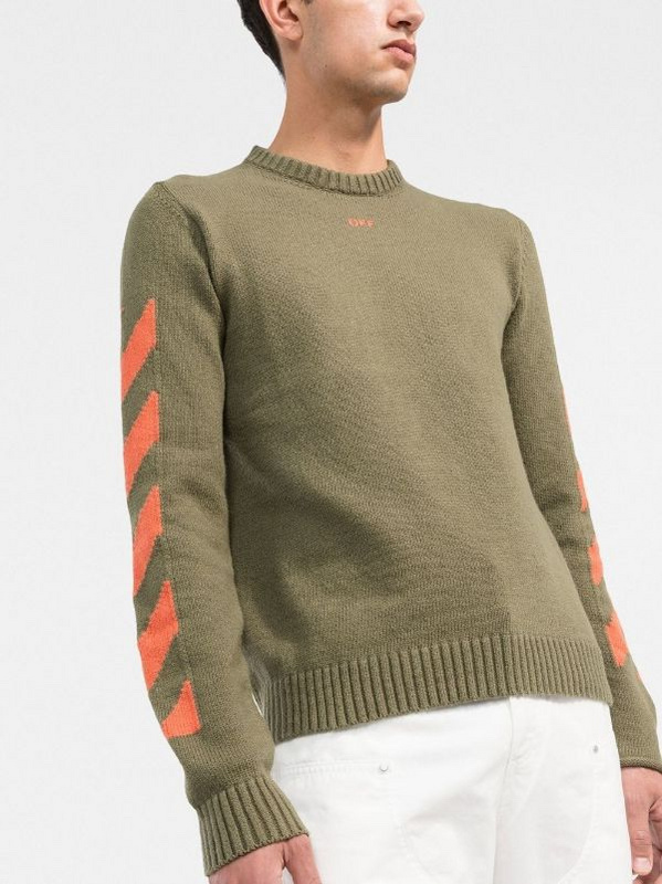 Лонгслив Off White Striped Sleeves "Brown" фото № 6