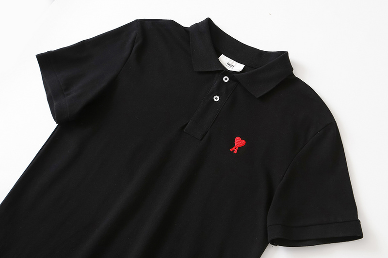 Поло Amiri Heart logo "Black" фото № 2