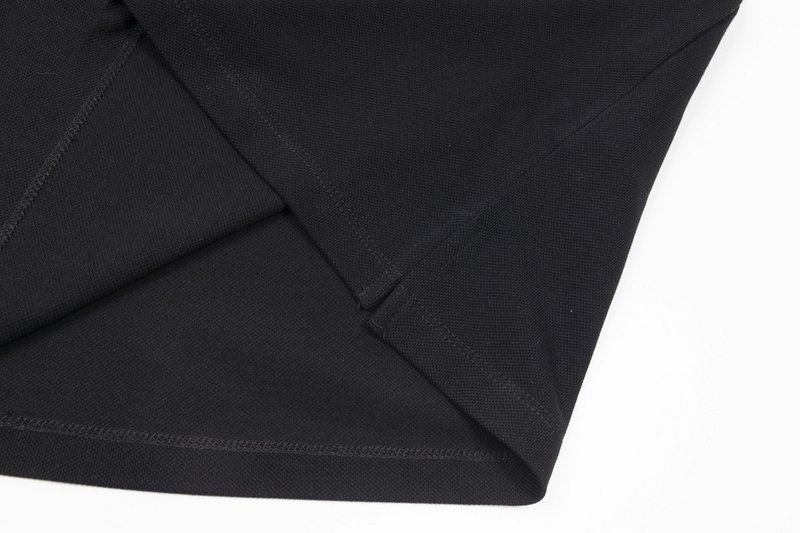 Поло Burberry With A Stripe On The Collar And Round Logo "Black" фото № 4