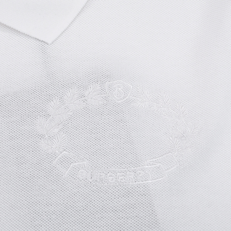 Поло Burberry With A Ribbon With Wreath Logo "White" фото № 6