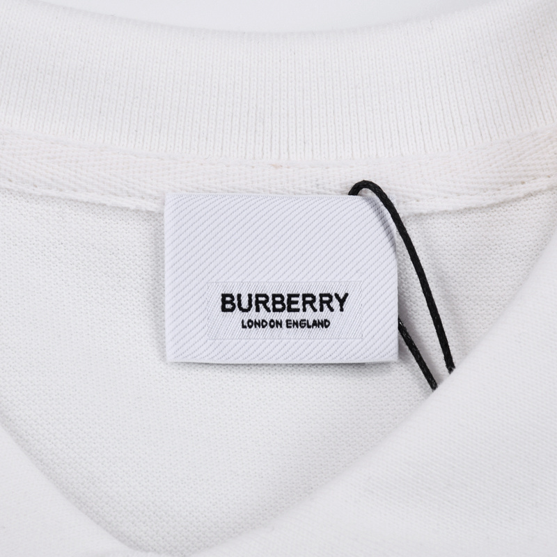 Поло Burberry With A Ribbon With Wreath Logo "White" фото № 5