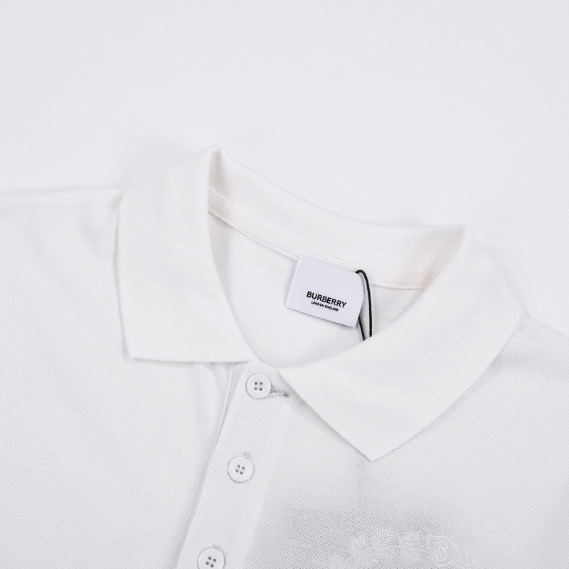 Поло Burberry With A Ribbon With Wreath Logo "White" фото № 4