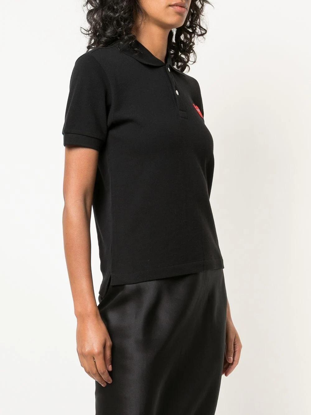 Поло Comme des Garcons Play Red Heart Eyes "Black" фото № 4