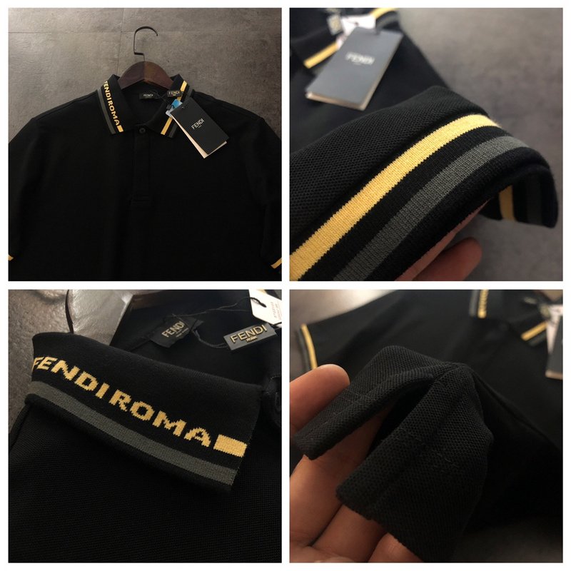 Поло Fendi With Yellow Lines "Black" фото № 2