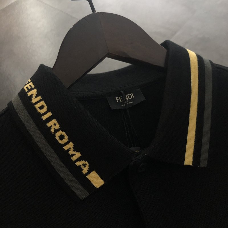 Поло Fendi With Yellow Lines "Black" фото № 5