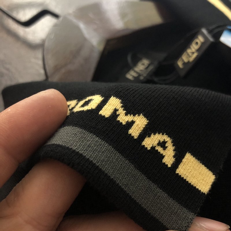 Поло Fendi With Yellow Lines "Black" фото № 6