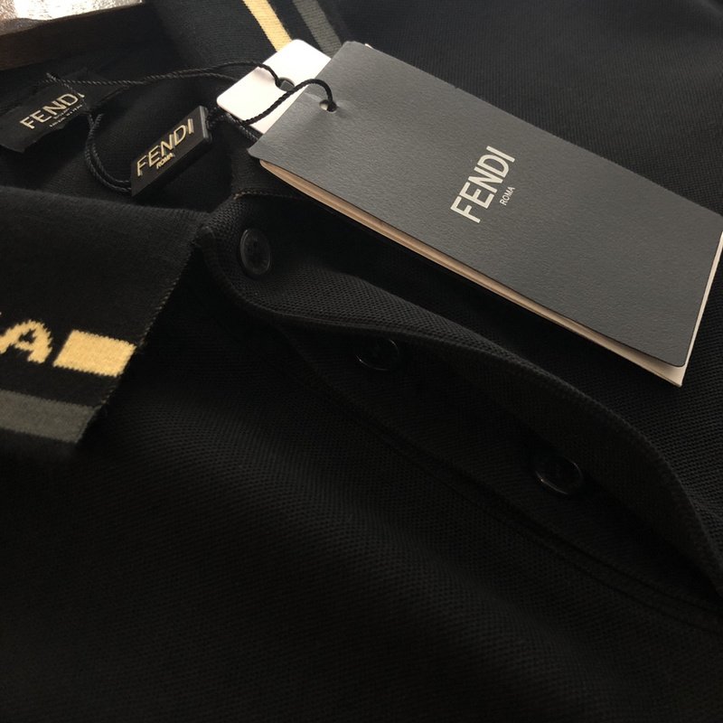 Поло Fendi With Yellow Lines "Black" фото № 7