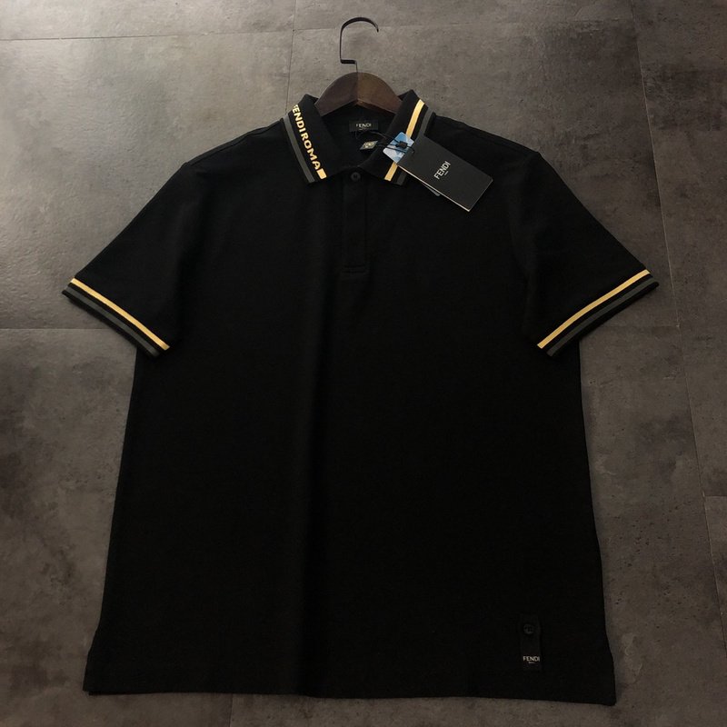 Поло Fendi With Yellow Lines "Black" фото № 9
