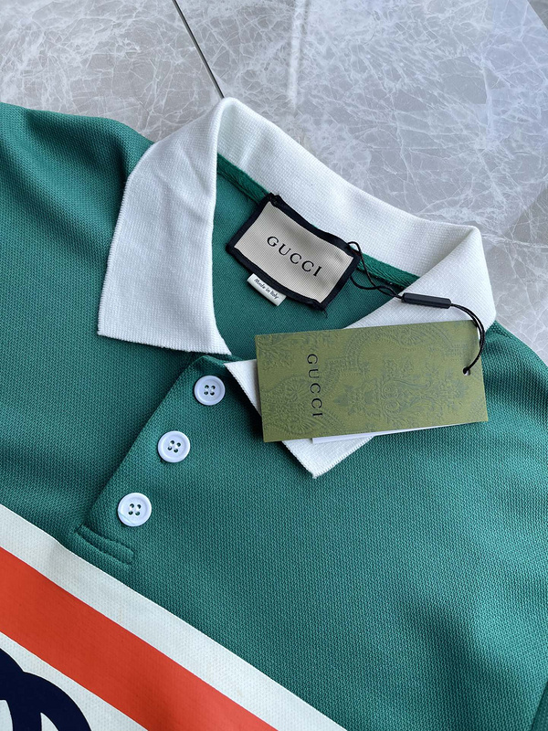 Поло Gucci Brand Logo "Green" фото № 5