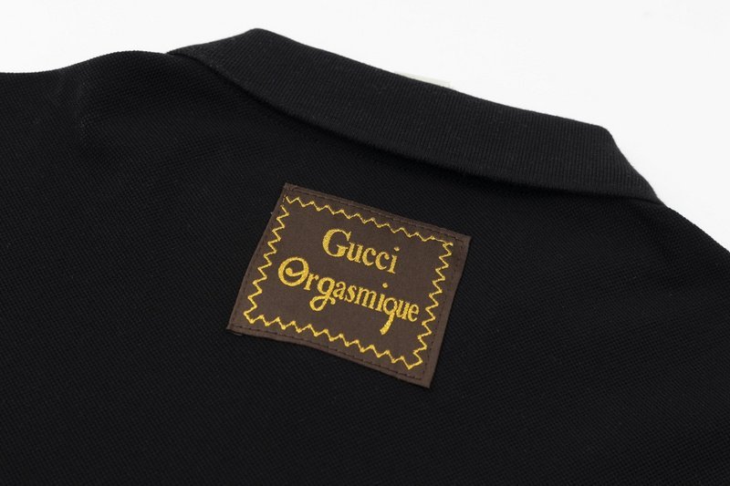 Поло Gucci Glued Letters "Black" фото № 3