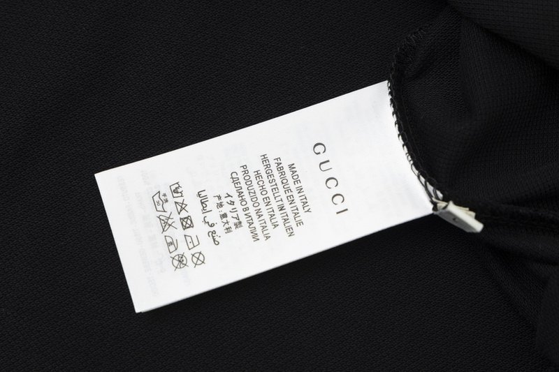 Поло Gucci Glued Letters "Black" фото № 6