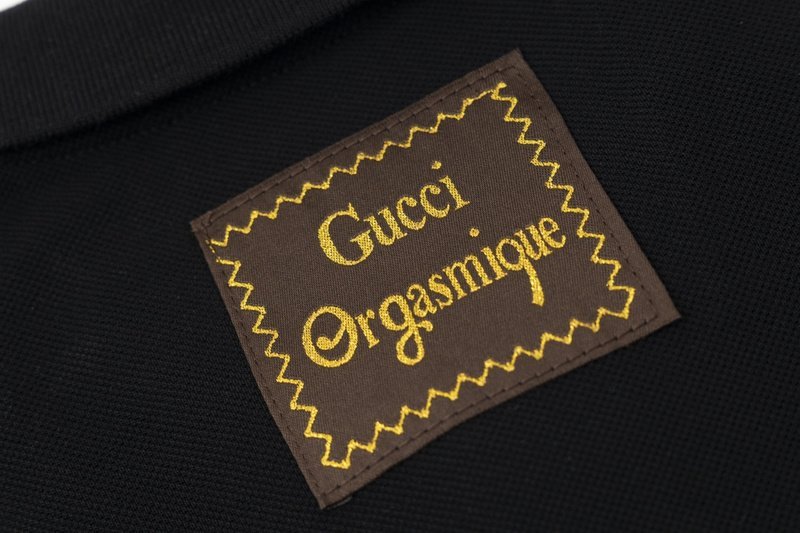 Поло Gucci Glued Letters "Black" фото № 7