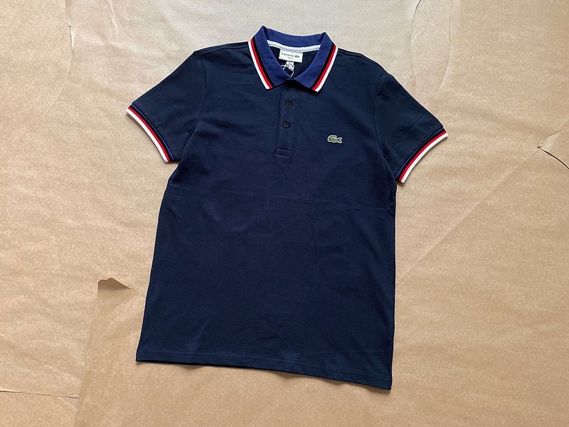 Поло Lacoste With Stripes Along The Contour "Blue" фото № 4