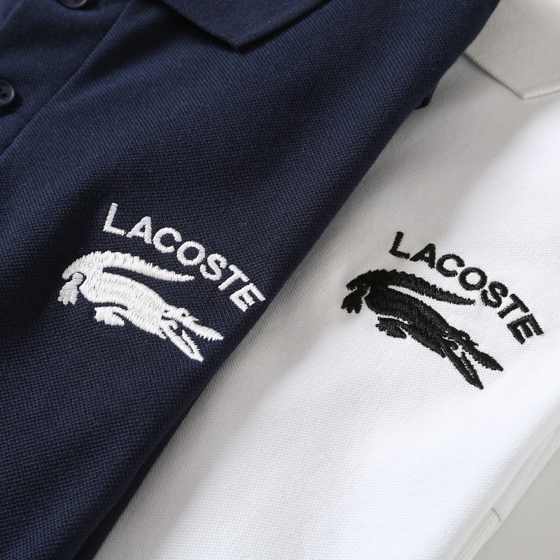 Поло Lacoste French Sportswear Est "White" фото № 5