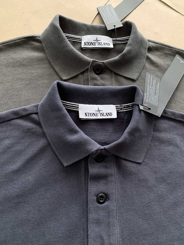 Поло Stone Island Small logo "Blue" фото № 9