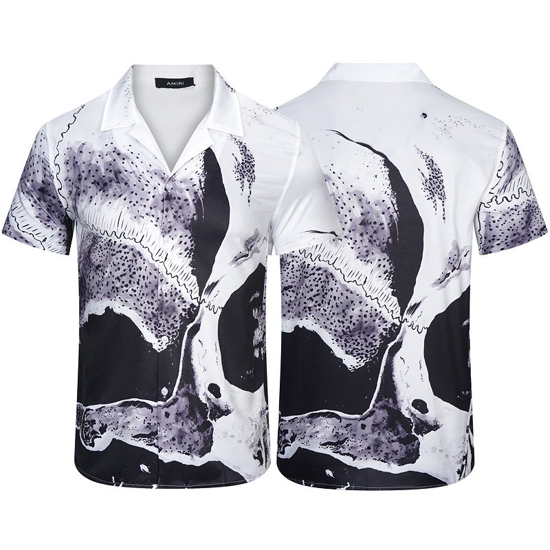 Рубашка Amiri Waves And Rocks Print "White" фото № 8
