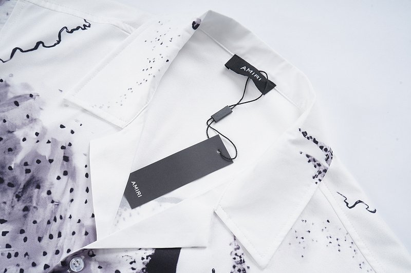Рубашка Amiri Waves And Rocks Print "White" фото № 3