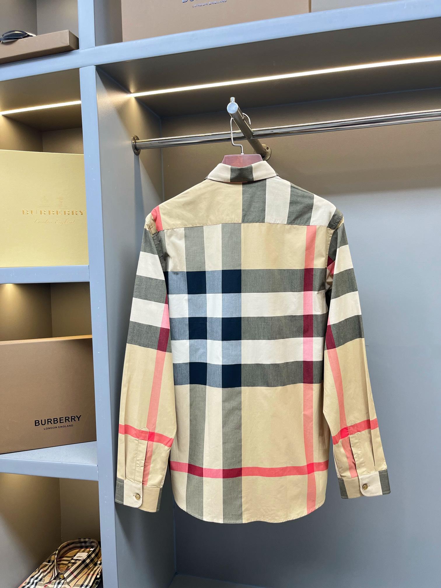 Рубашка Burberry Checked Dark And Red Lines Print "Brown" фото № 6