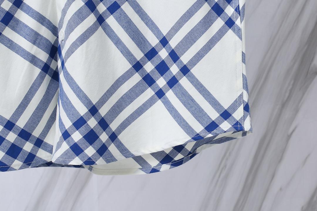 Рубашка Burberry Print Allsides Diagonal Lines Rombes "Blue" фото № 7