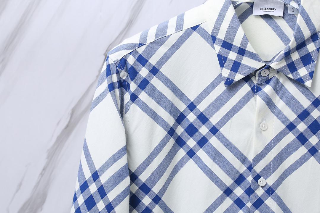 Рубашка Burberry Print Allsides Diagonal Lines Rombes "Blue" фото № 5