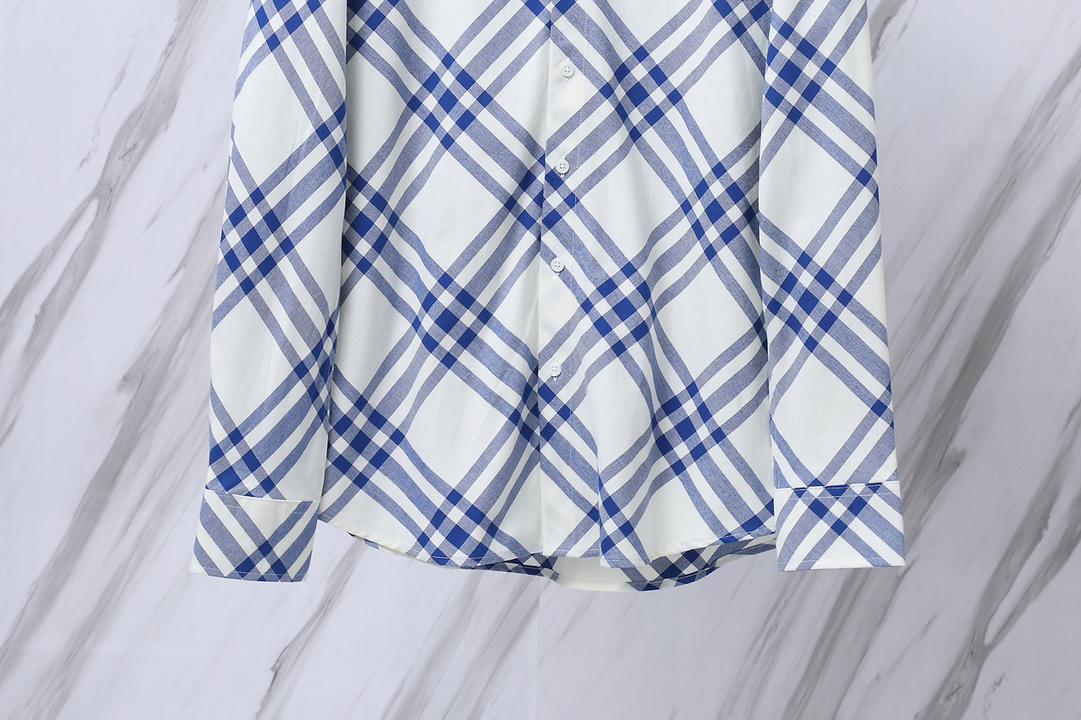 Рубашка Burberry Print Allsides Diagonal Lines Rombes "Blue" фото № 4