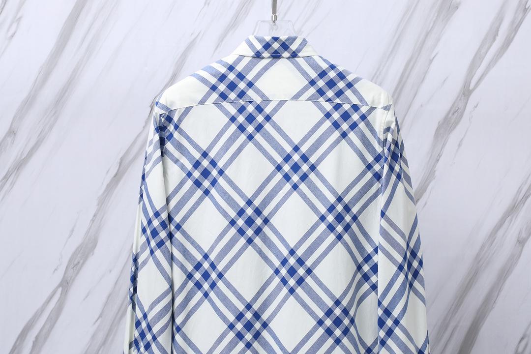 Рубашка Burberry Print Allsides Diagonal Lines Rombes "Blue" фото № 3