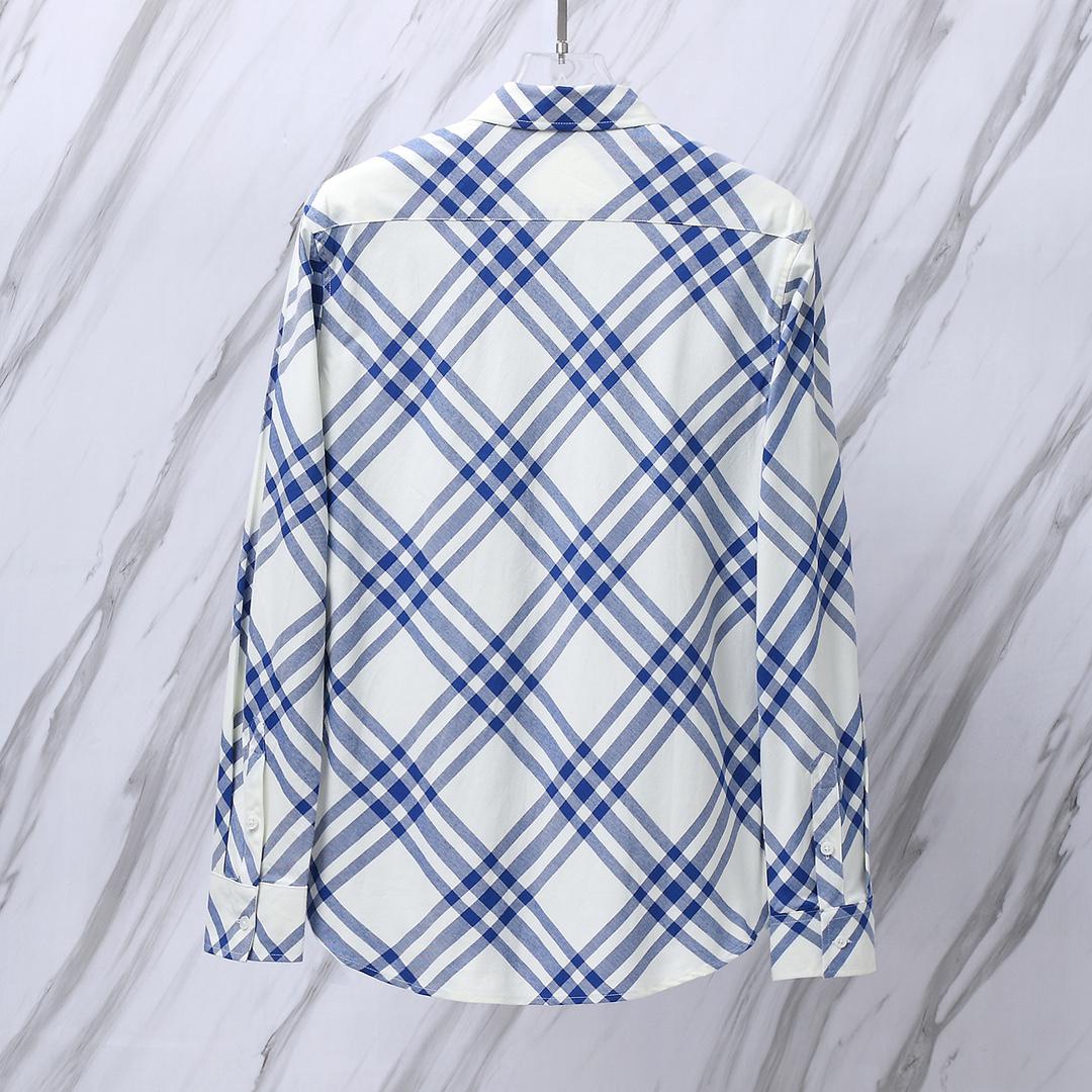Рубашка Burberry Print Allsides Diagonal Lines Rombes "Blue" фото № 2
