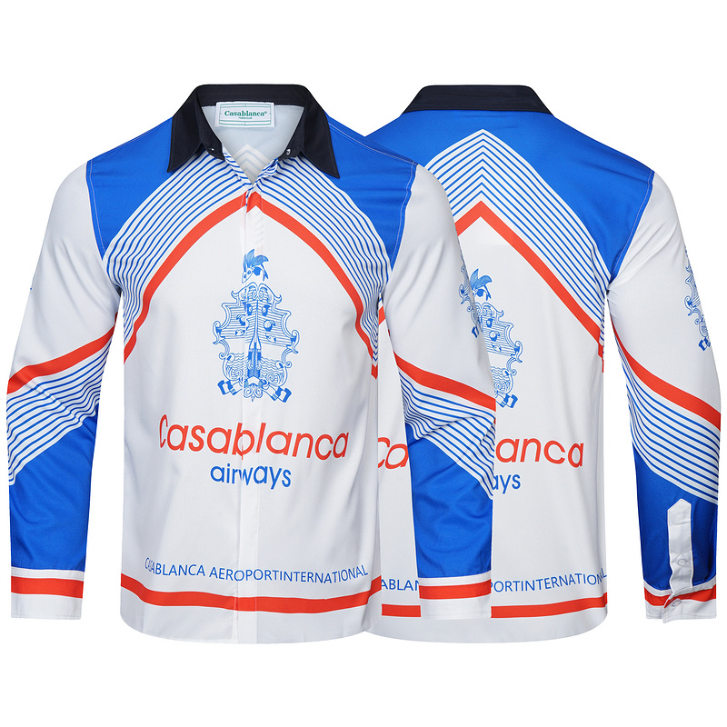 Рубашка Casablanca With Coat Of Arms "White/Blue" фото № 2