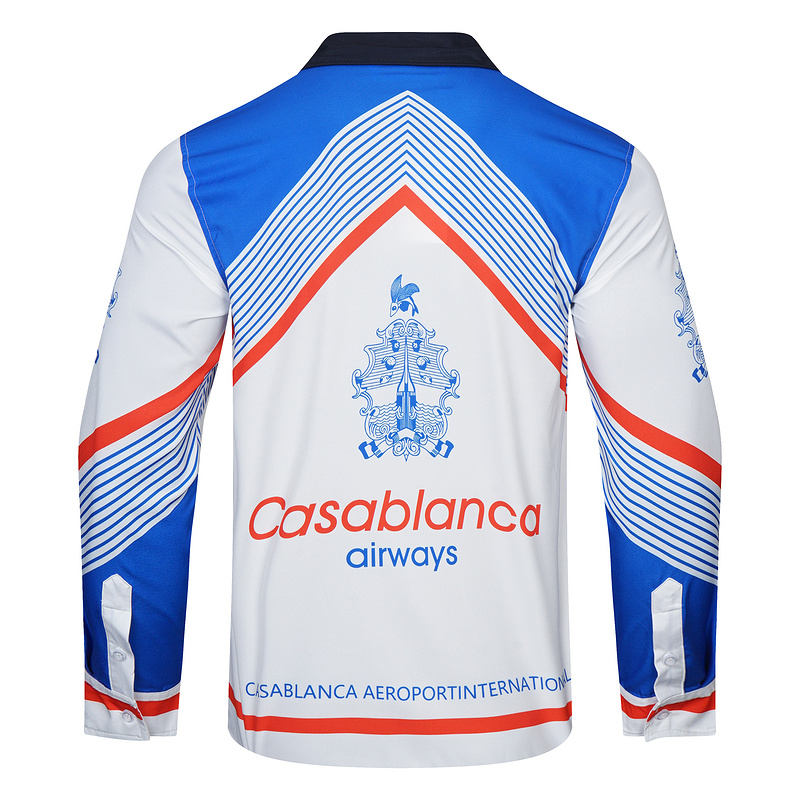 Рубашка Casablanca With Coat Of Arms "White/Blue" фото № 9